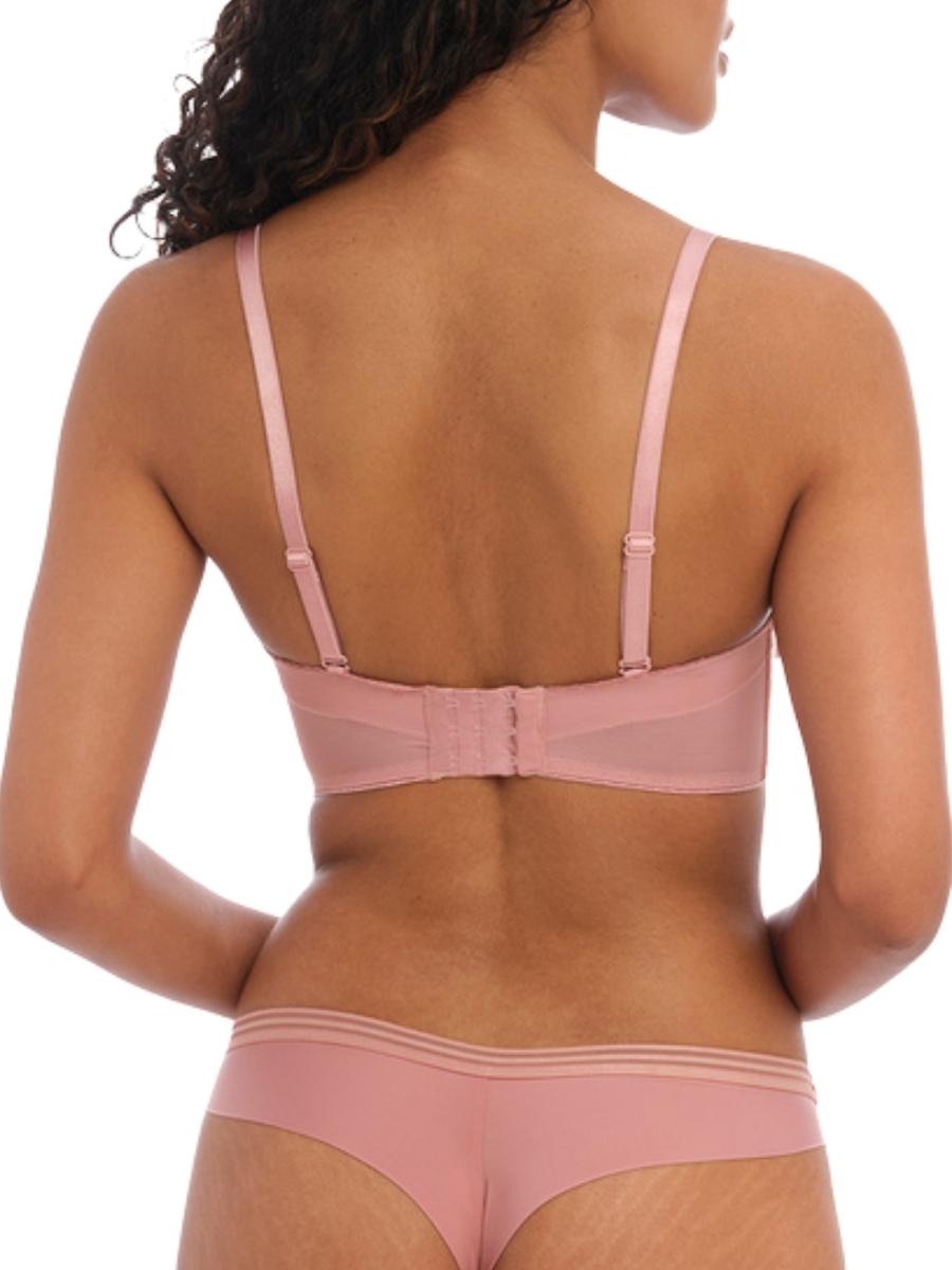 freya tailored moulded strapless bra pink