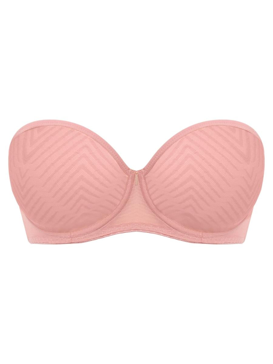 freya tailored moulded strapless bra pink