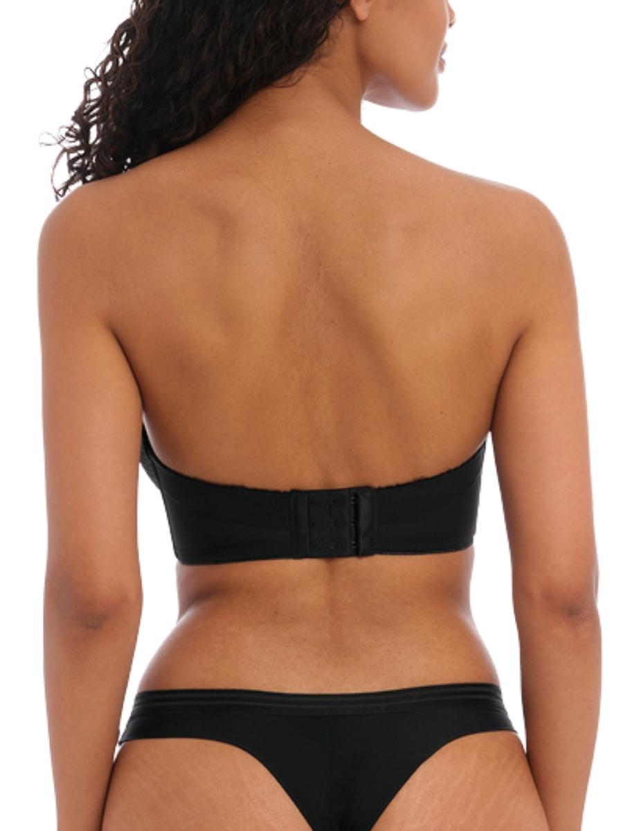 freya tailored moulded strapless bra black