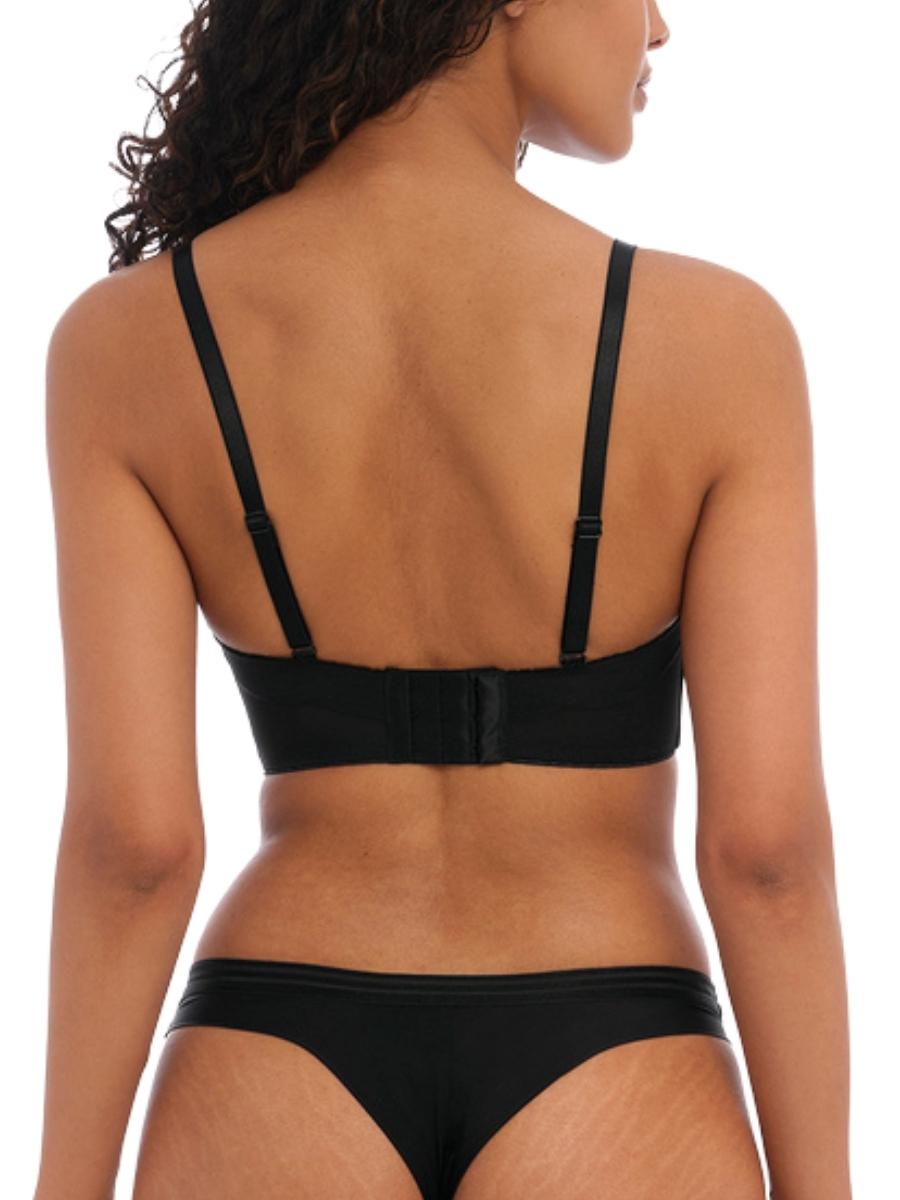 freya tailored moulded strapless bra black