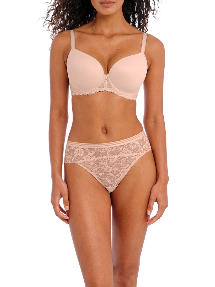 freya offbeat moulded demi t-shirt bra natural beige