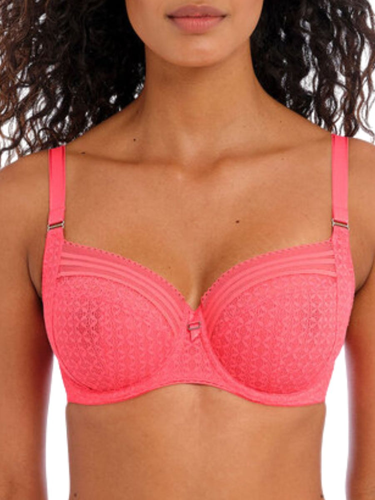 Freya Viva Lace Side Support Bra Sunkissed Coral BraForMe