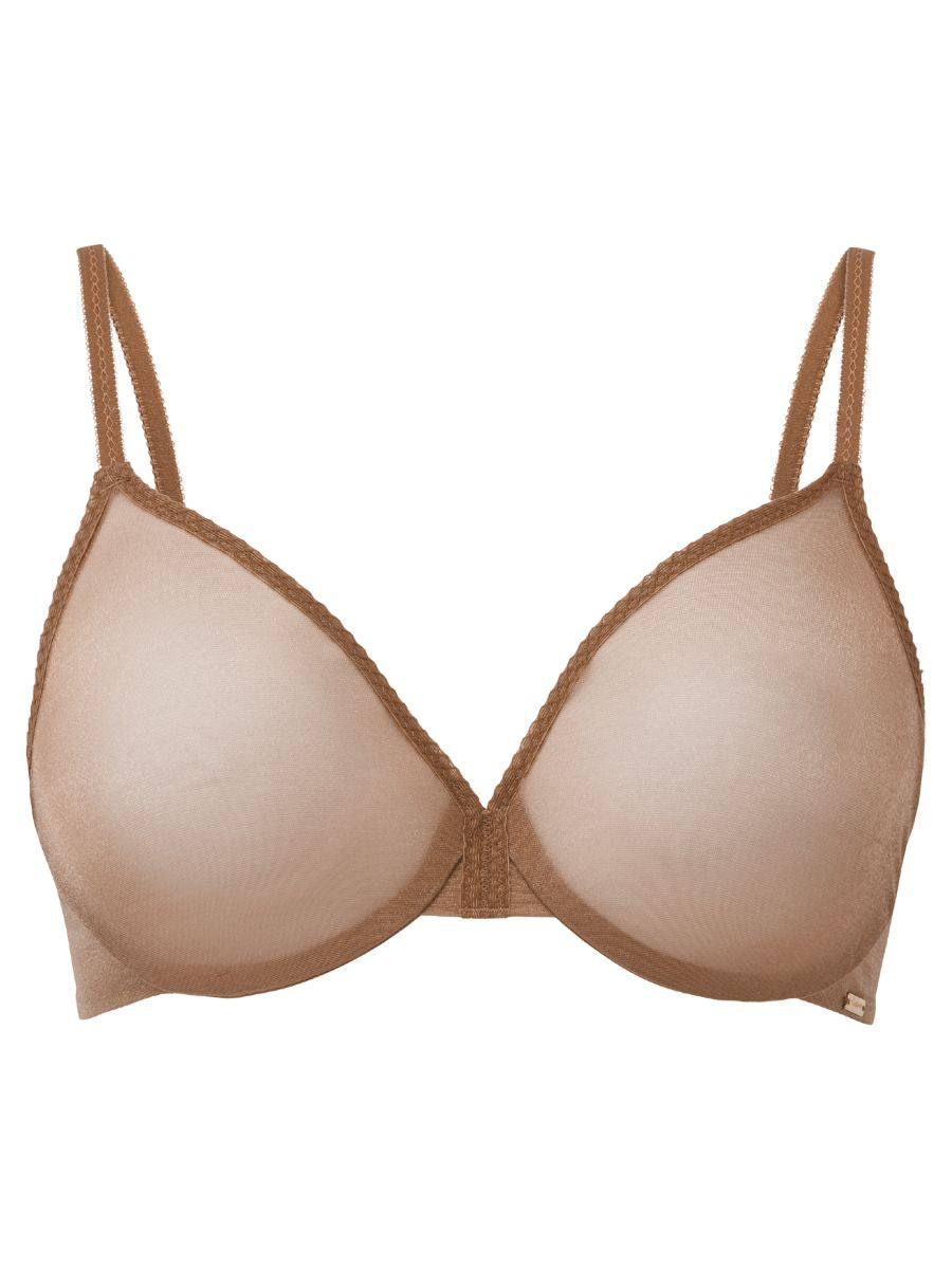 gossard glossies sheer plunge bra bronze