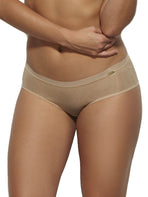 Beige Mid Rise Short