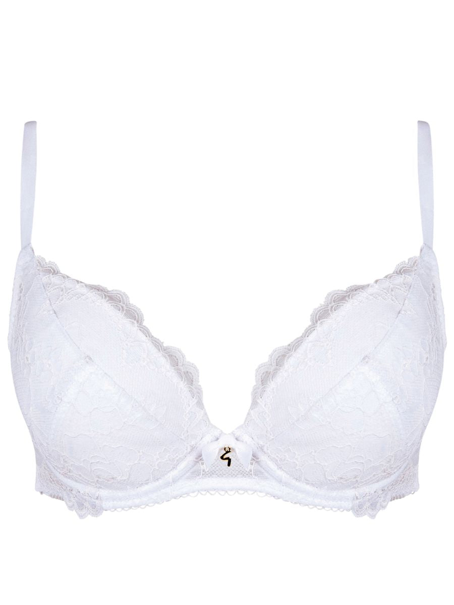 gossard superboost lace padded plunge bra white 7711