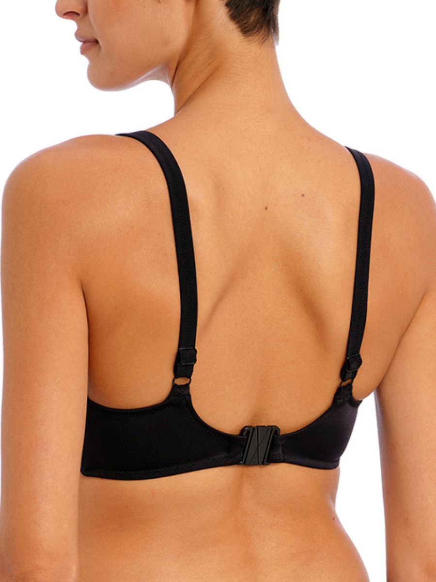 freya ibiza waves plunge bikini top black