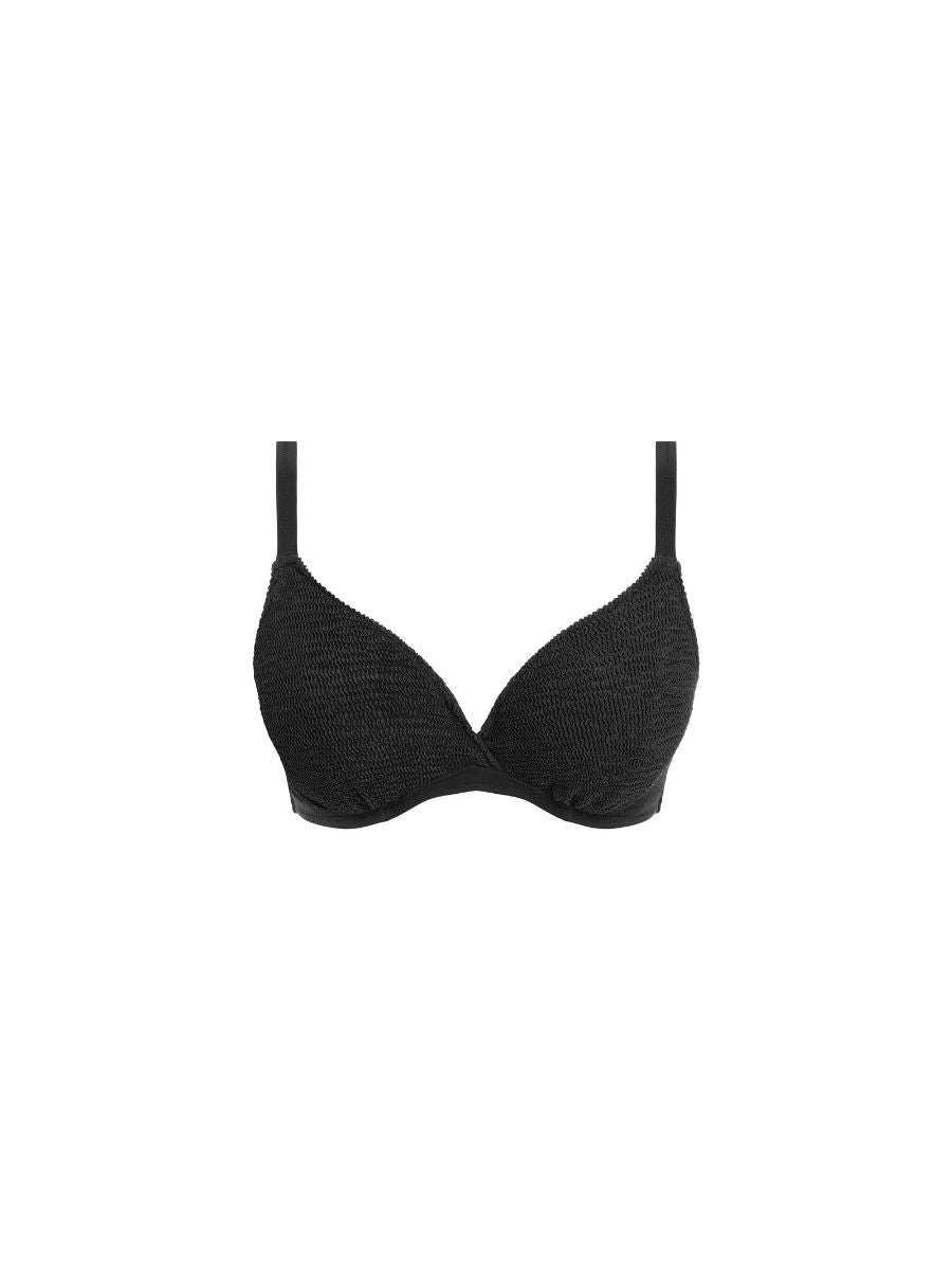 freya ibiza waves plunge bikini top black