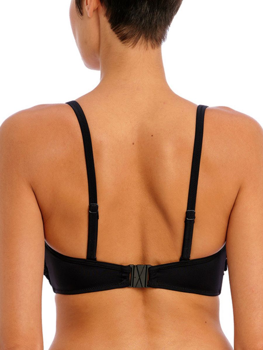 freya ibiza waves bandeau bikini top black