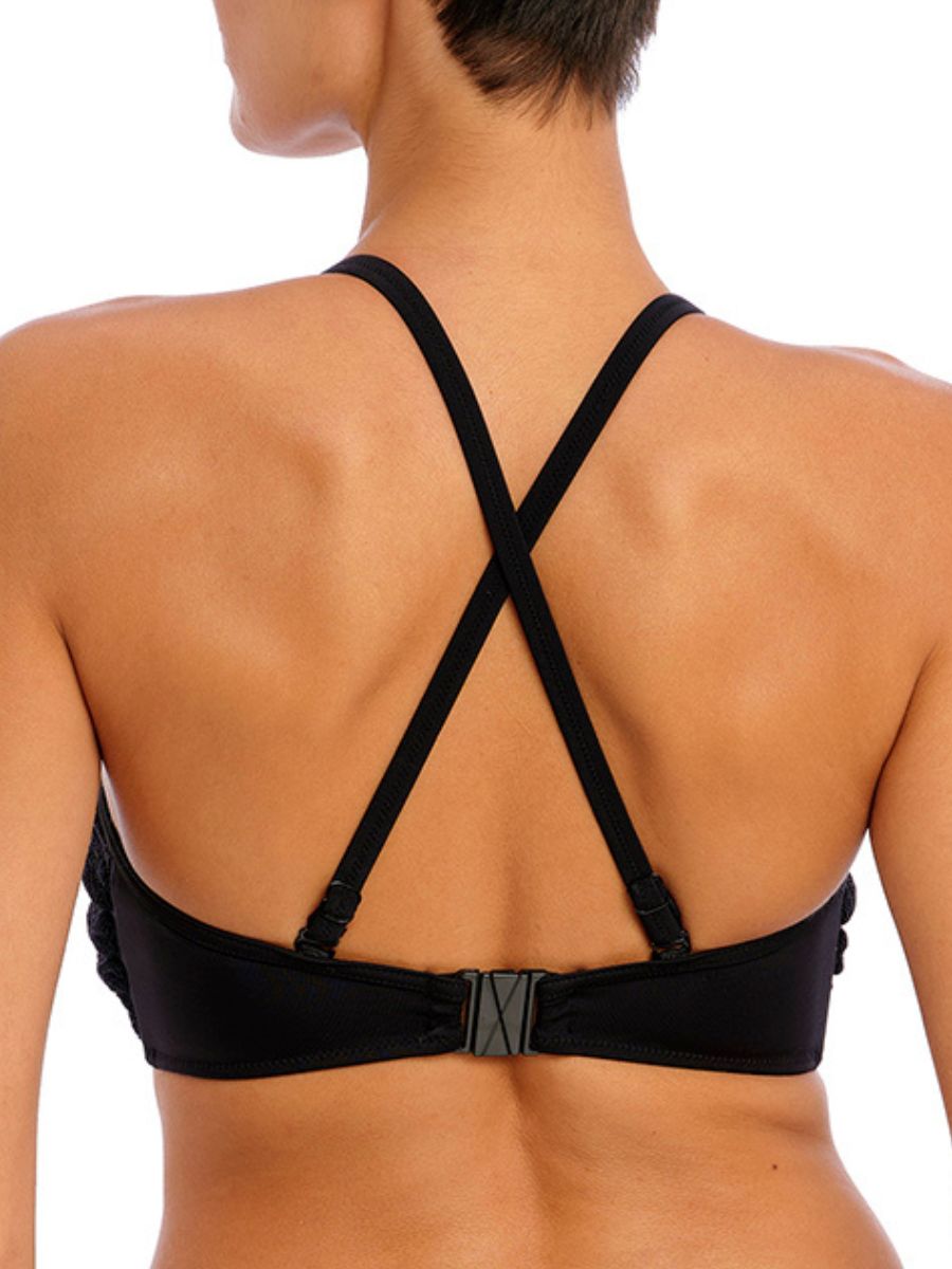 freya ibiza waves bandeau bikini top black