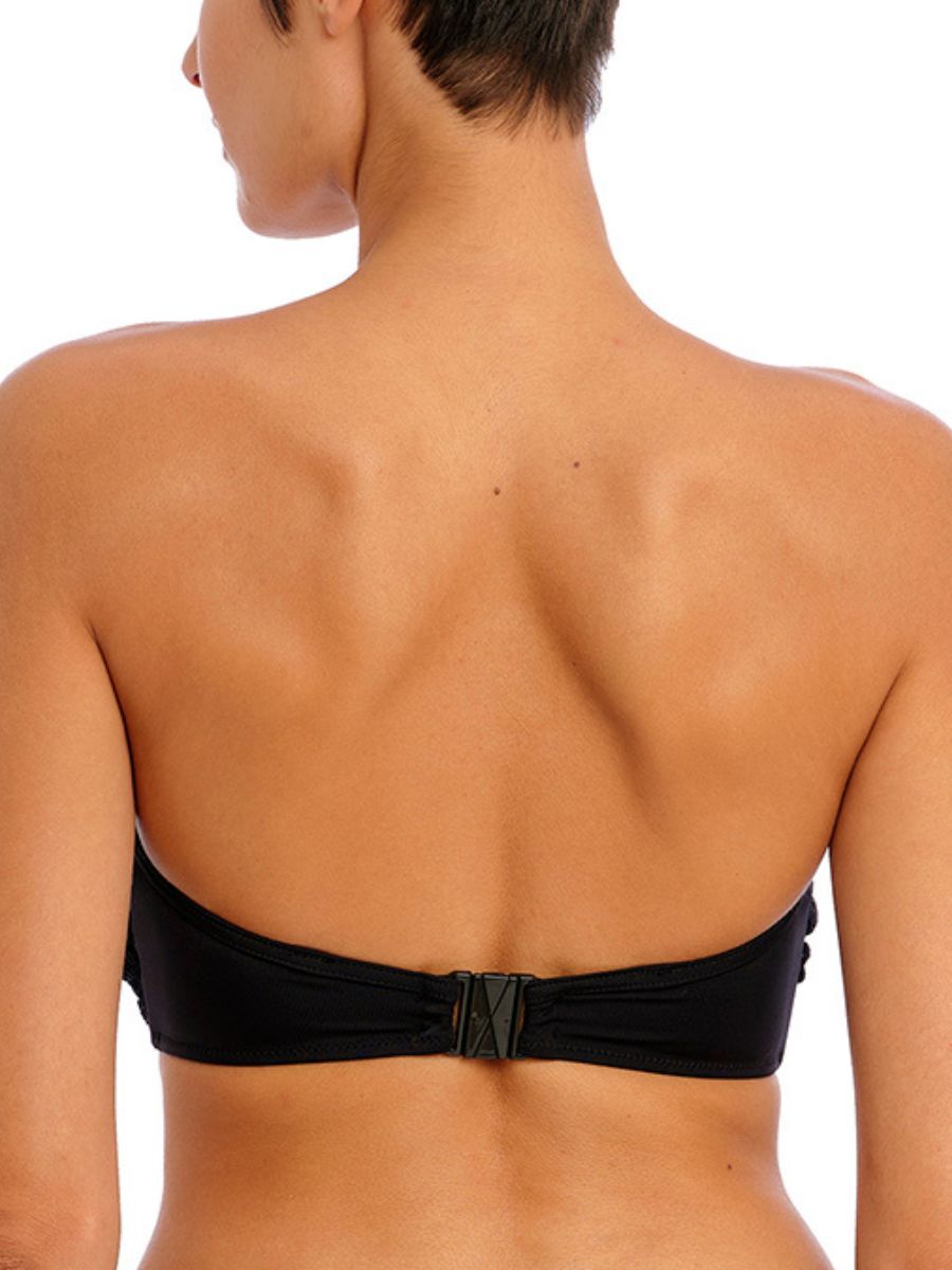 freya ibiza waves bandeau bikini top black