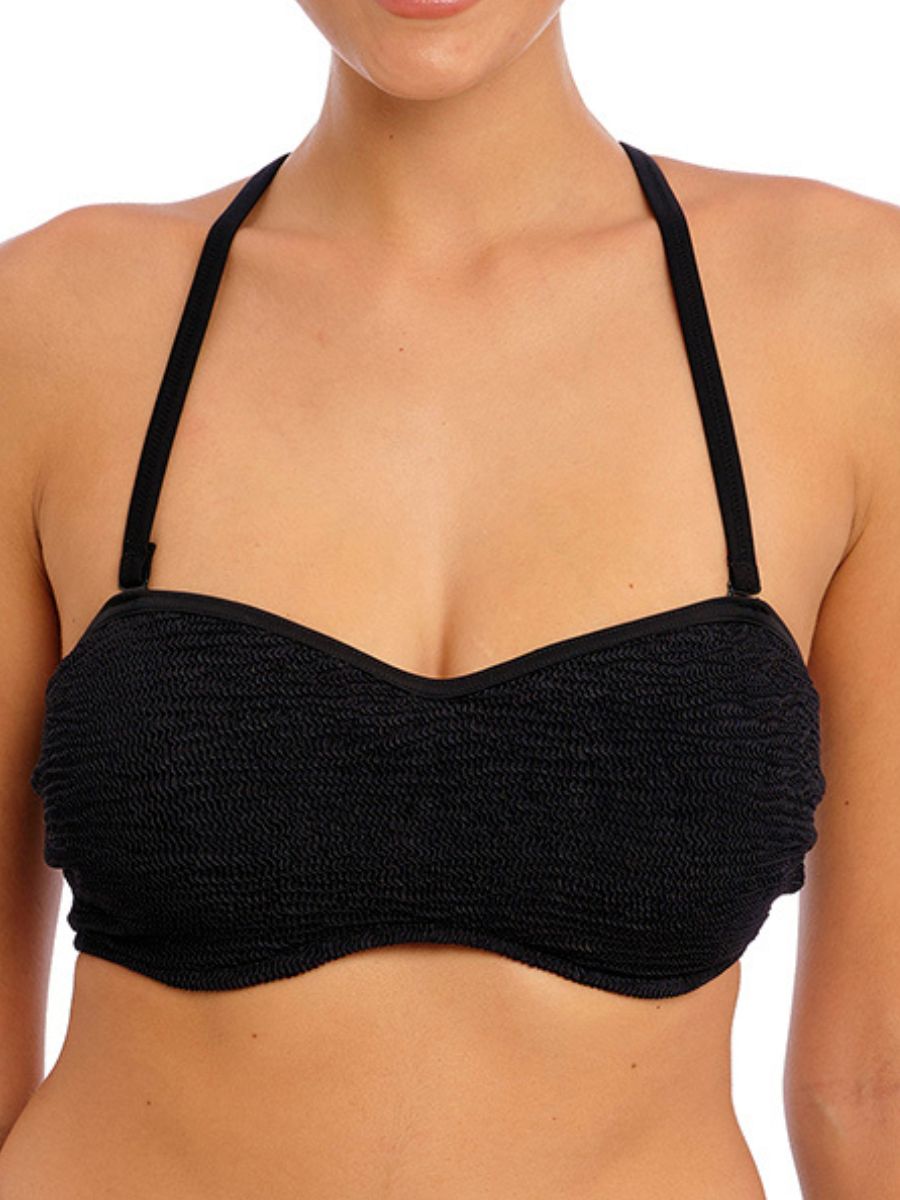 freya ibiza waves bandeau bikini top black