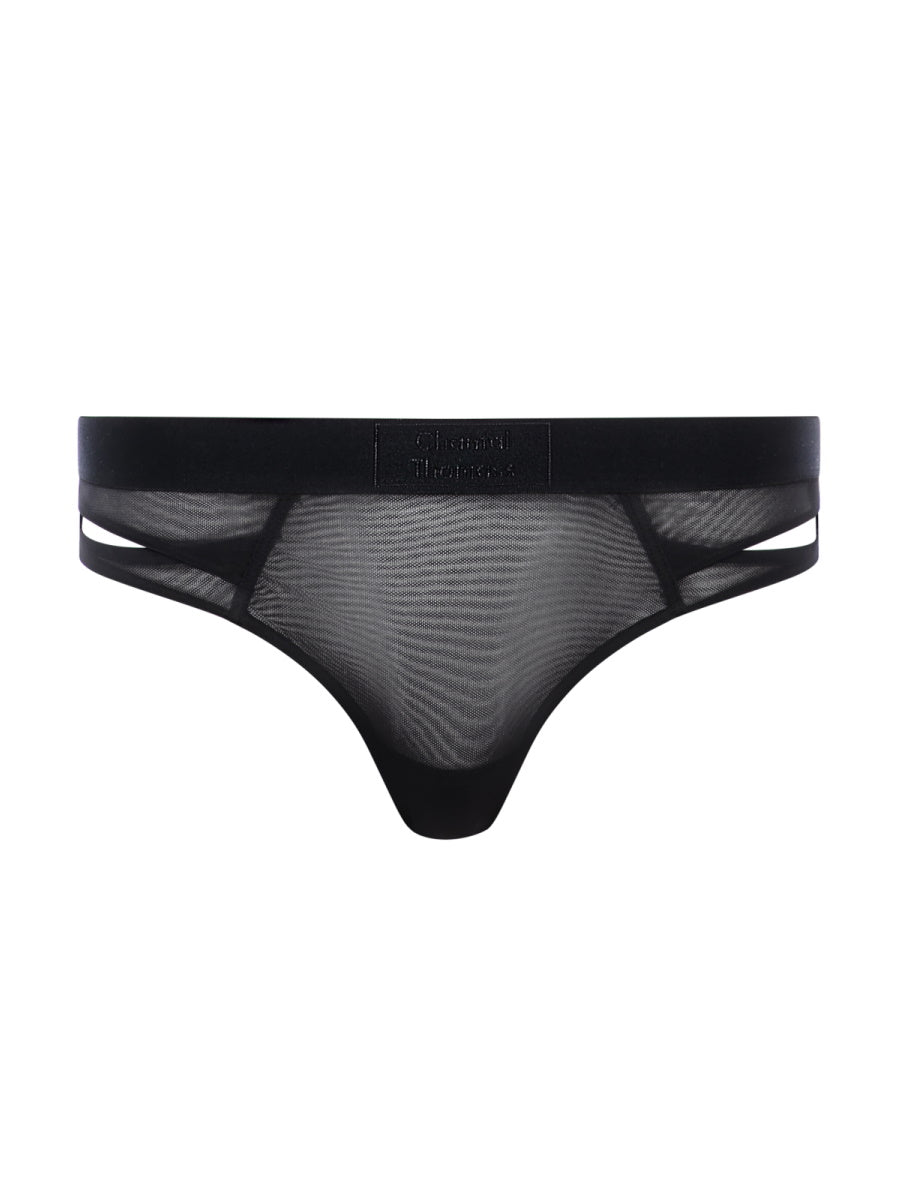 black mid rise brief