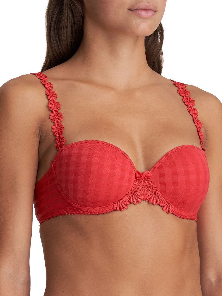 Avero Padded Strapless Bra Red