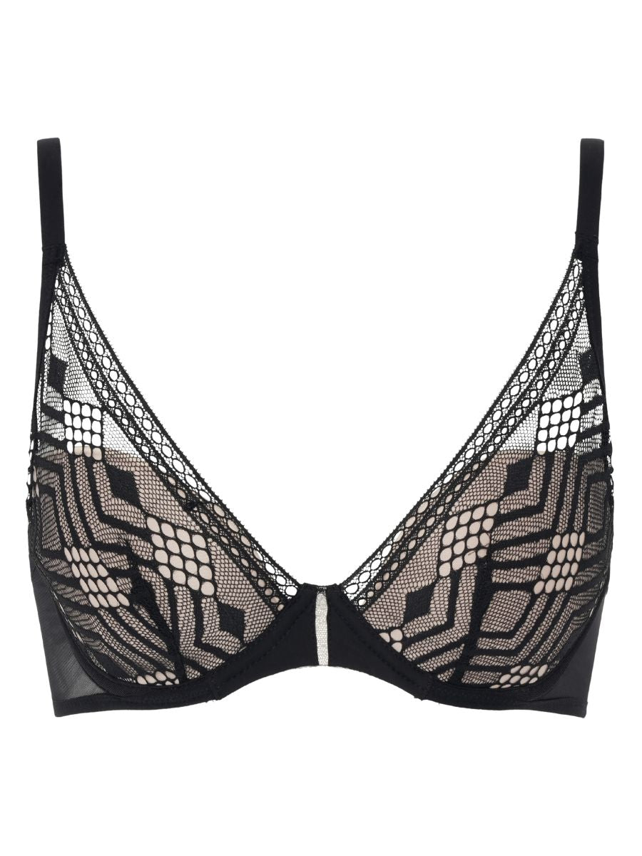 passionata ondine plunge t shirt bra black