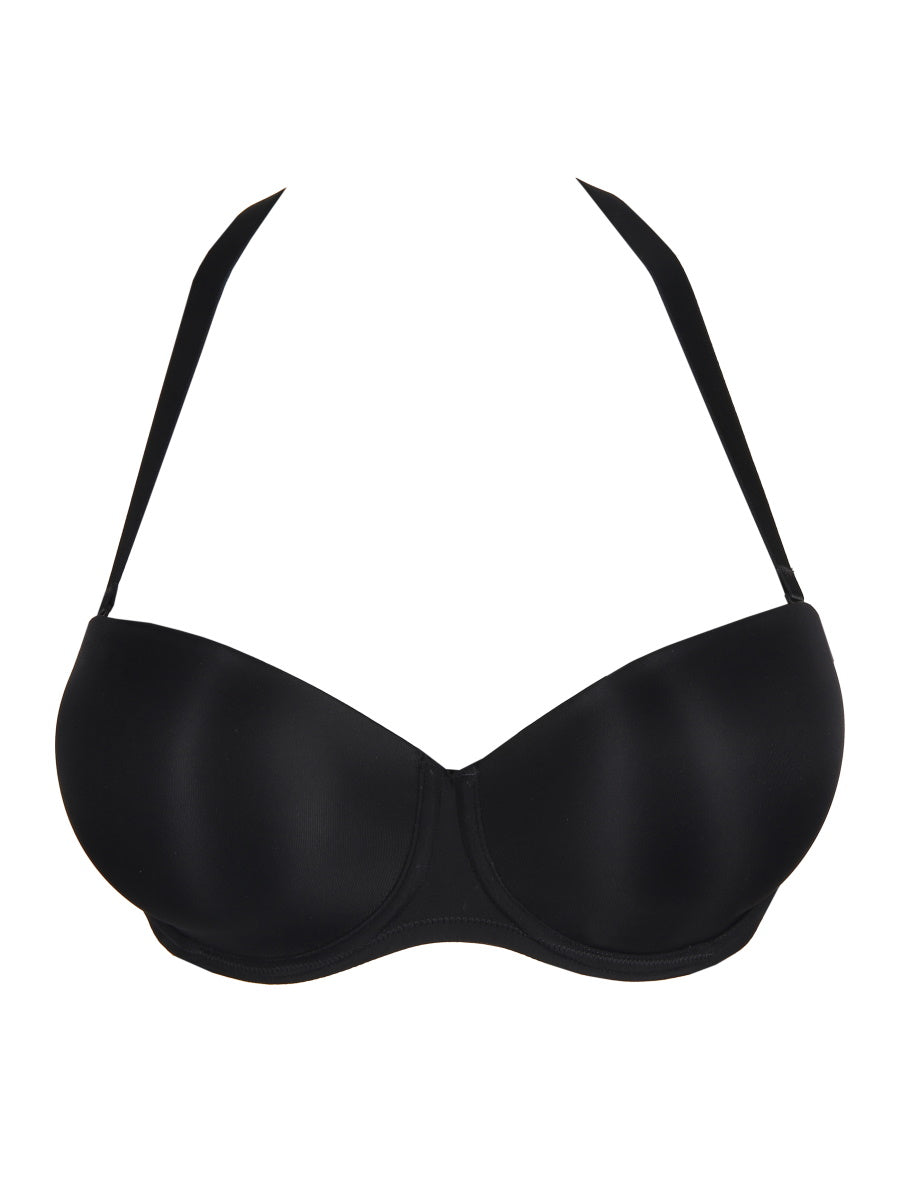 Black Underwired Moulded Strapless Bra 