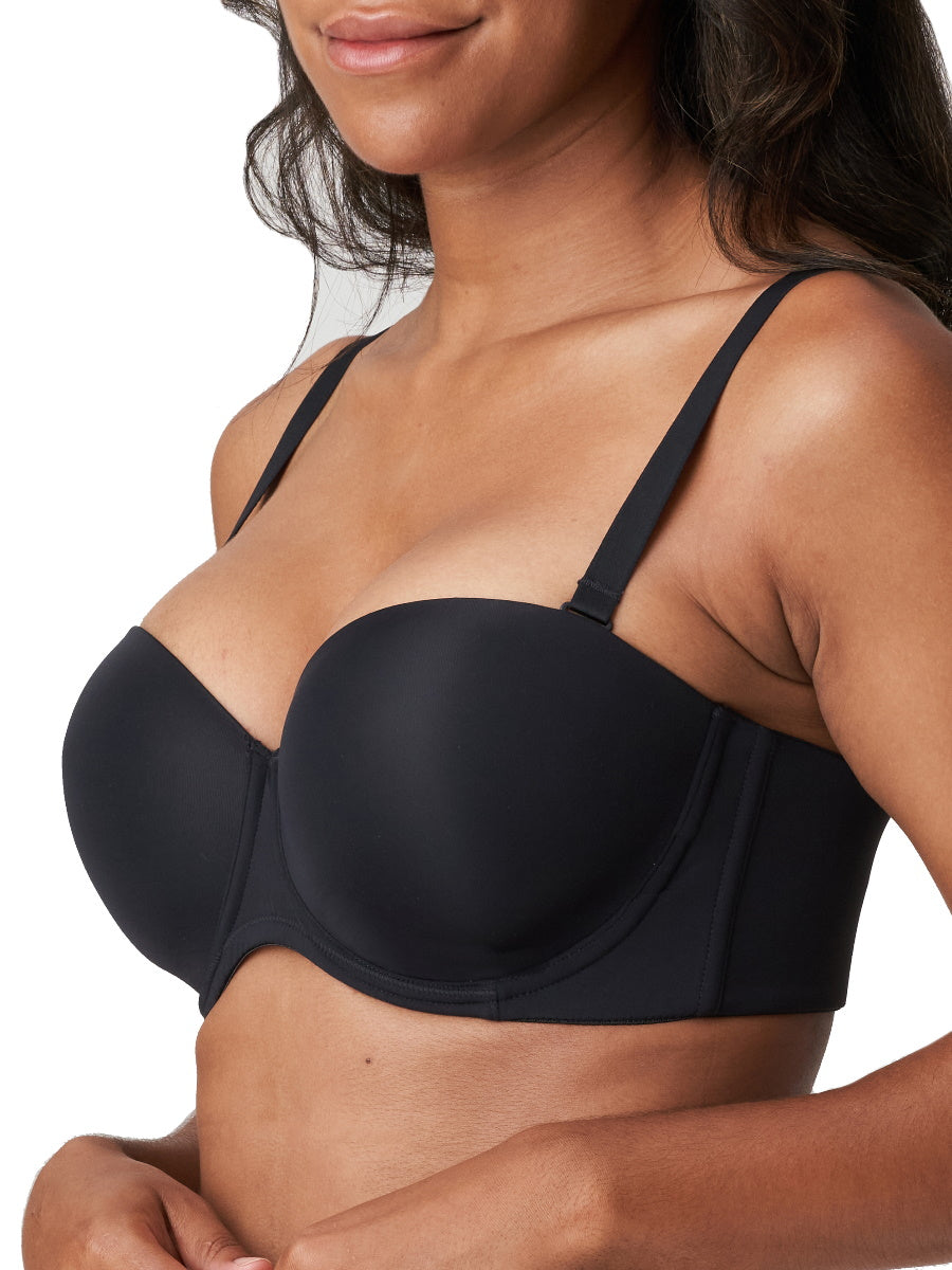 Black Underwired Moulded Strapless Bra 