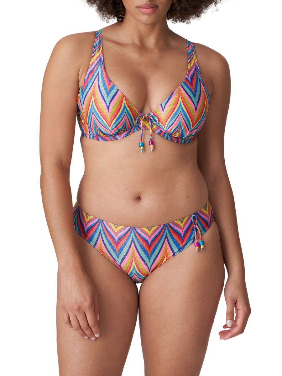 primadonna kea half padded plunge bikini top rainbow paradise