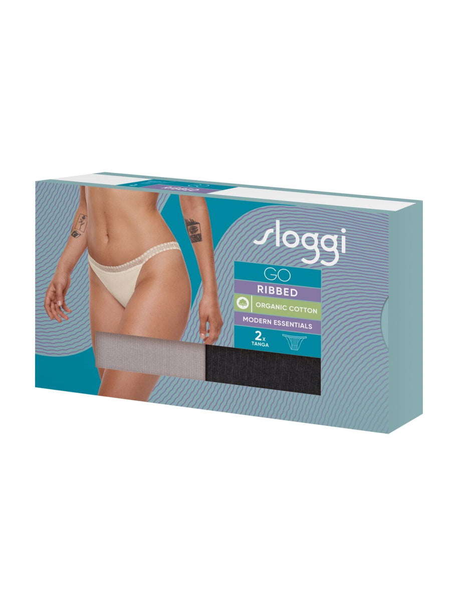 GO Ribbed Tanga (2 Pack)