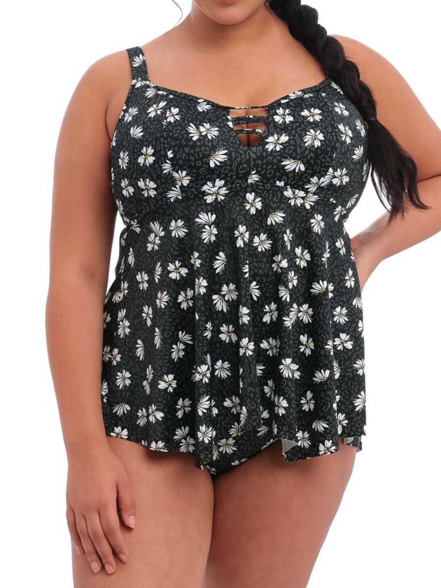 elomi plain sailing tankini black daisy