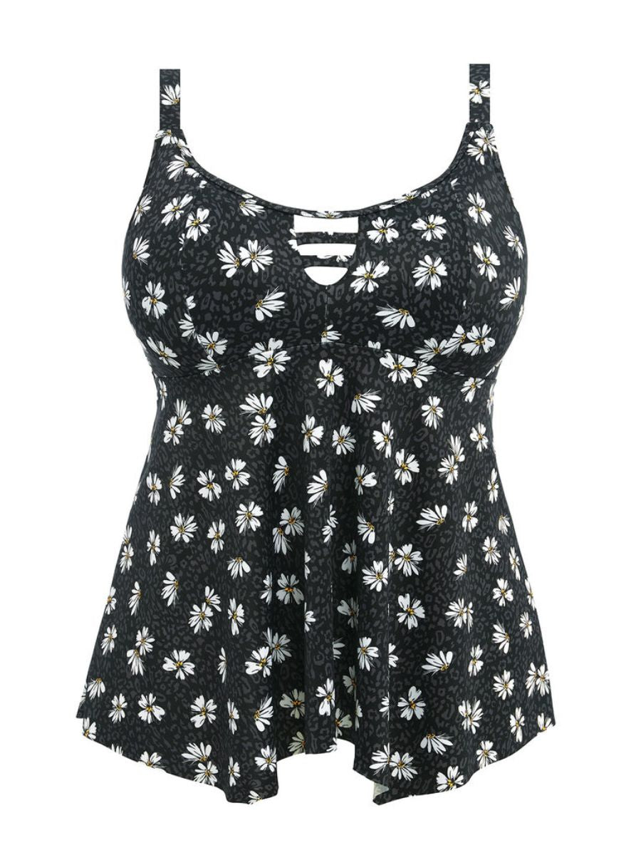 elomi plain sailing tankini black daisy