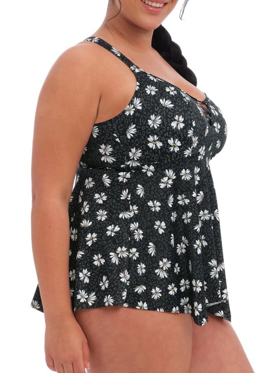 elomi plain sailing tankini black daisy