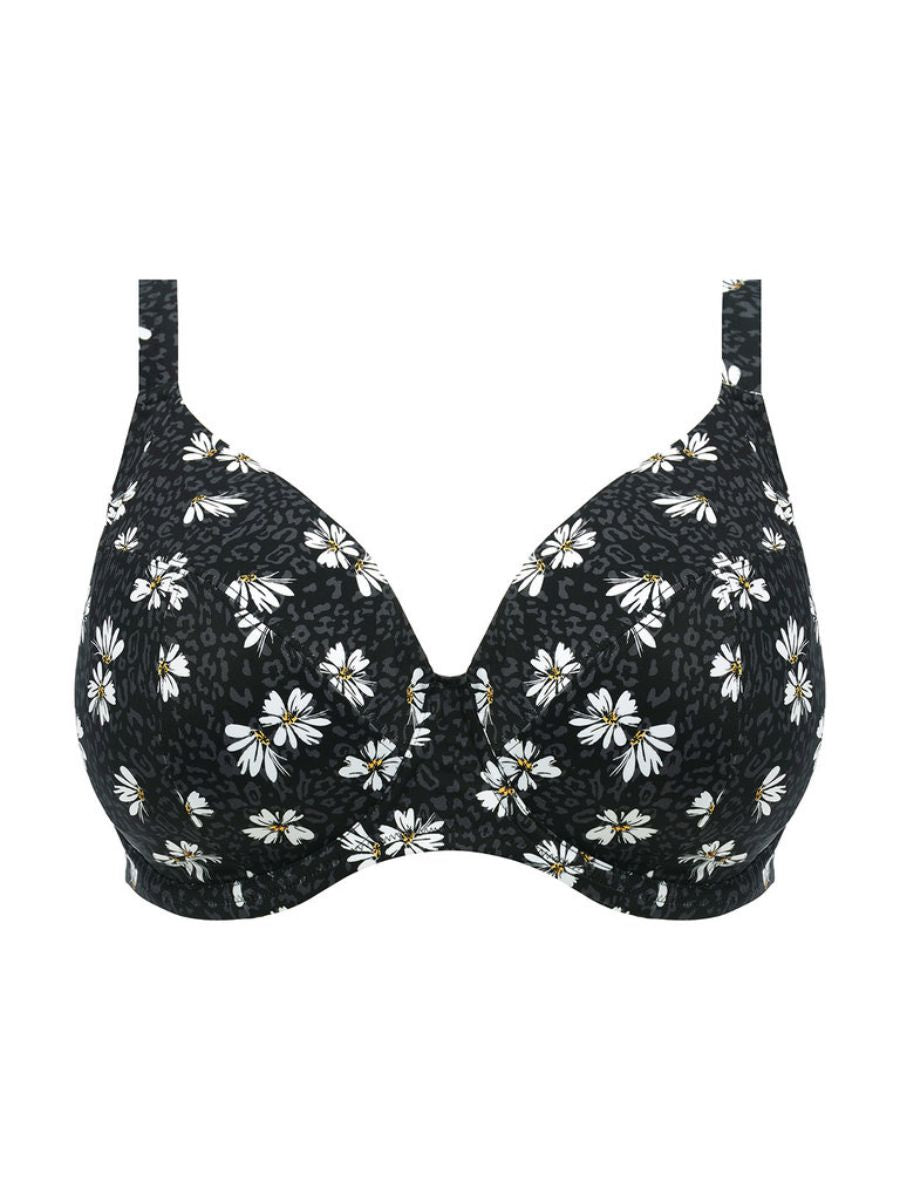 elomi plain sailing plunge bikini top black daisy
