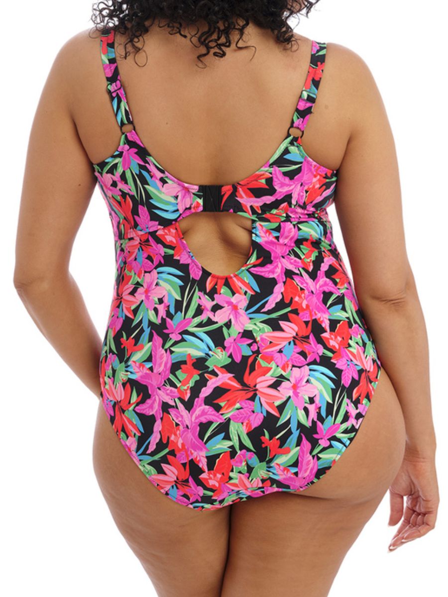 elomi savaneta swimsuit black pink