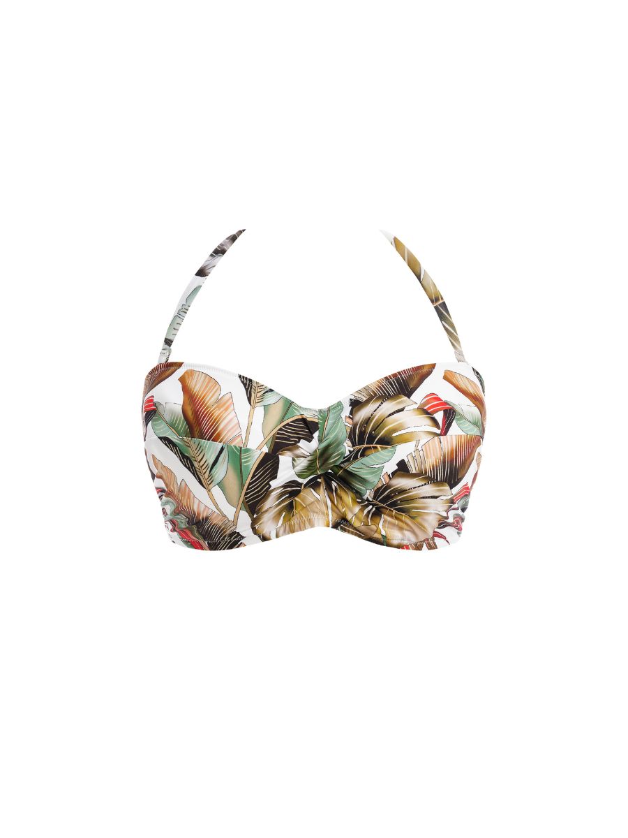 fantasie kinabalu twist bandeau bikini top jungle