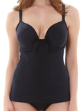 freya deco swim moulded tankini top black