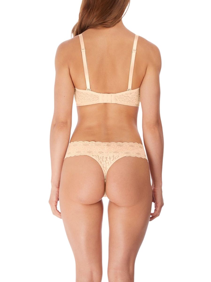 wacoal halo lace strapless bra nude