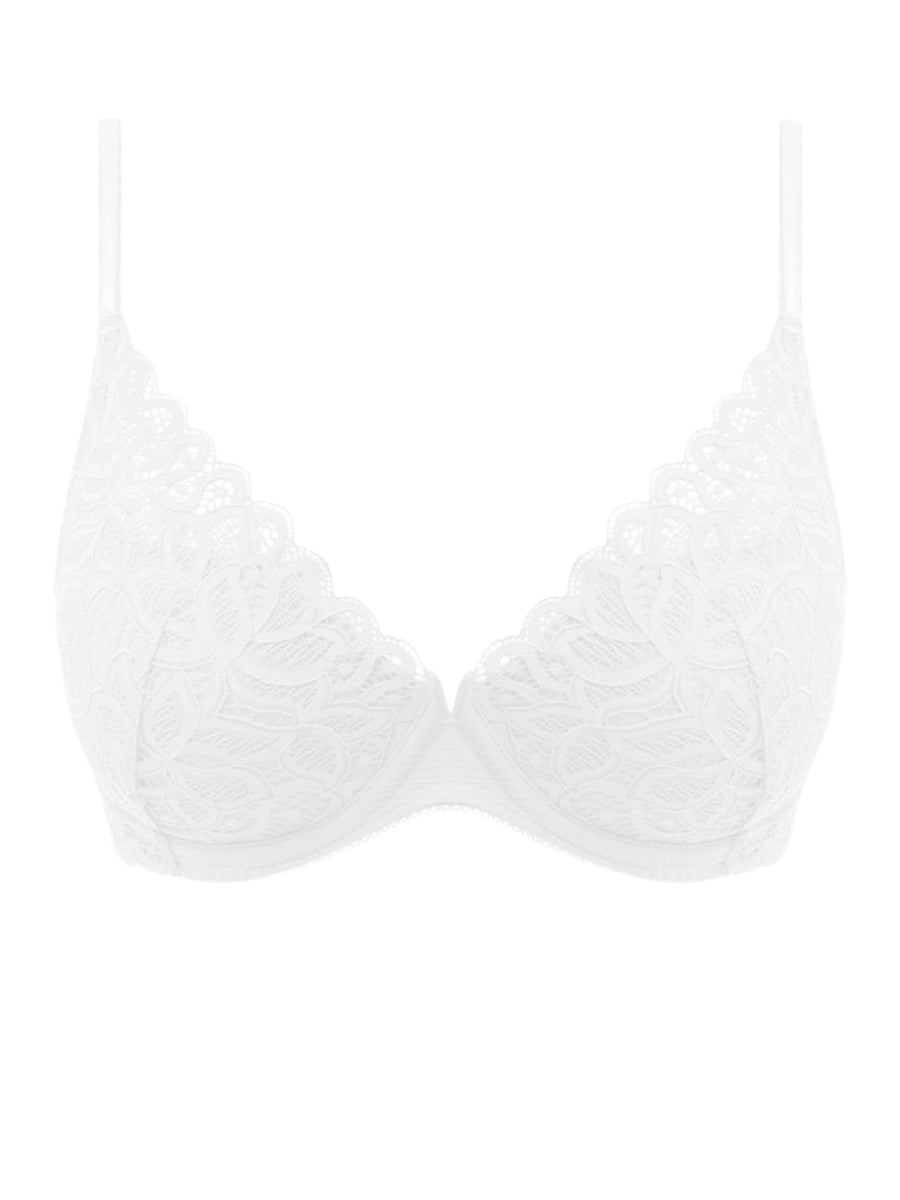wacoal raffine plunge bra white