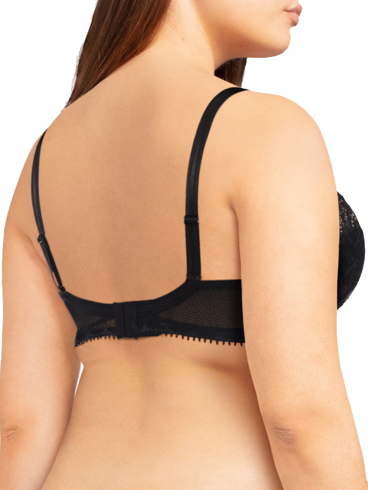 Black Plunge Spacer Bra