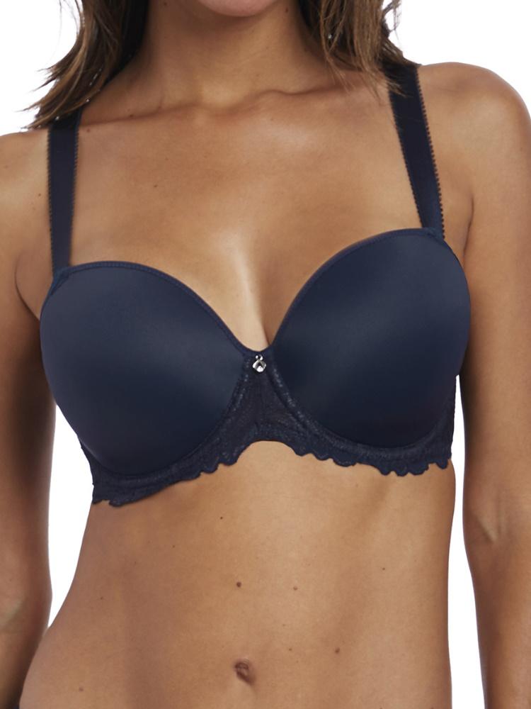 Blue Moulded T-Shirt Underwired Bra