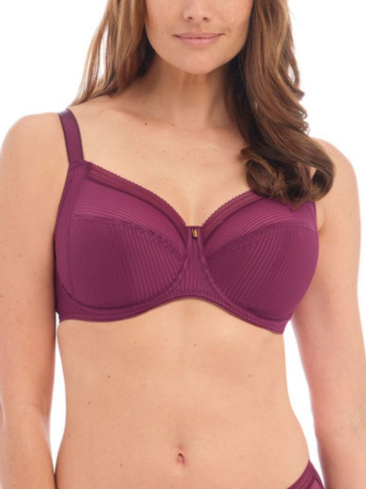 Fusion Full Cup Side Support Bra - Black Cherry