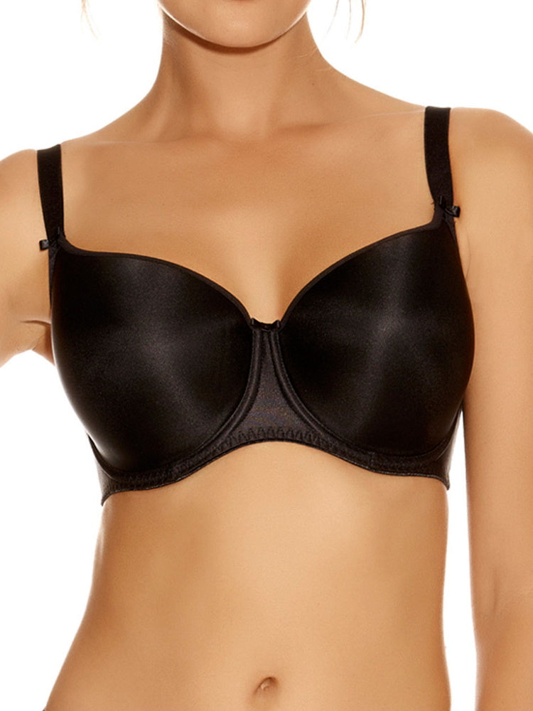 Black Moulded T-Shirt Underwired Bra 