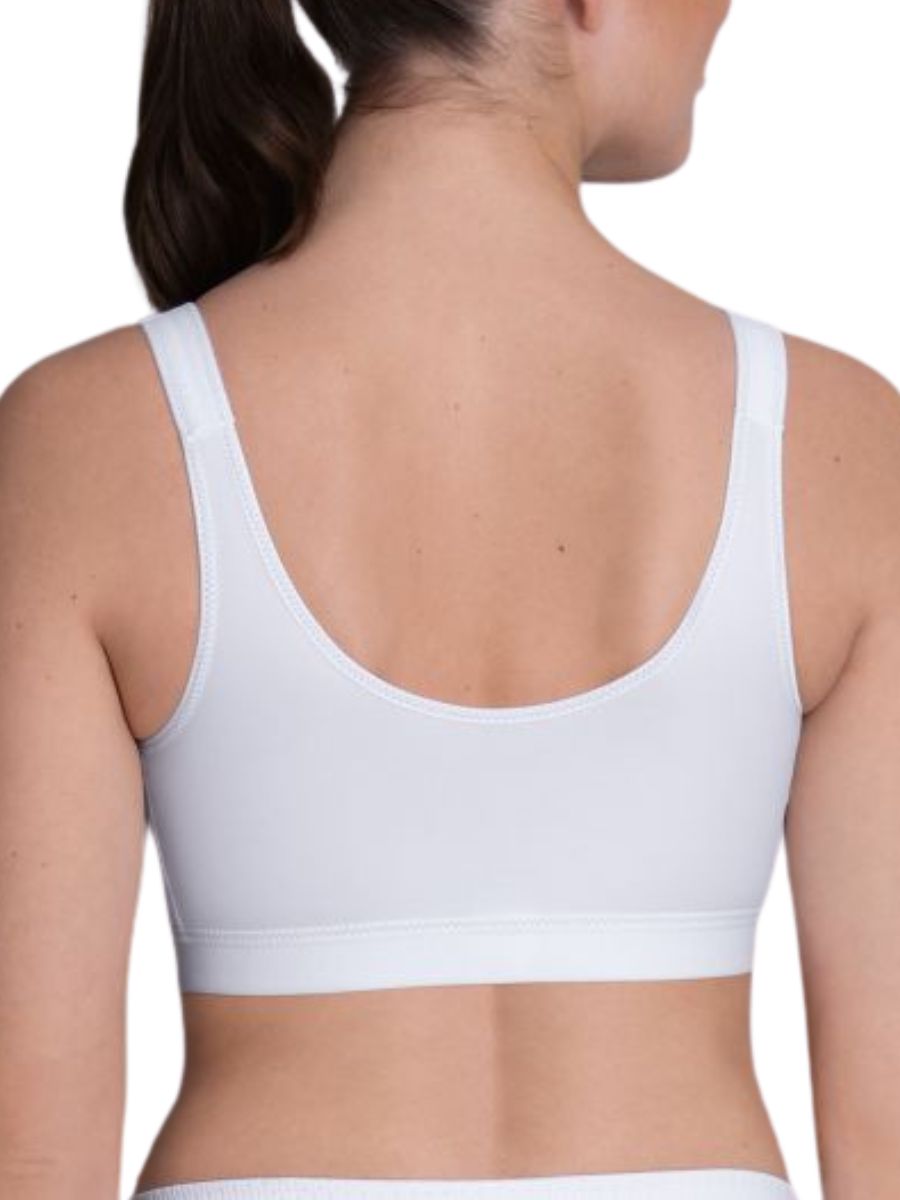 Front Closure Sports Bra - White