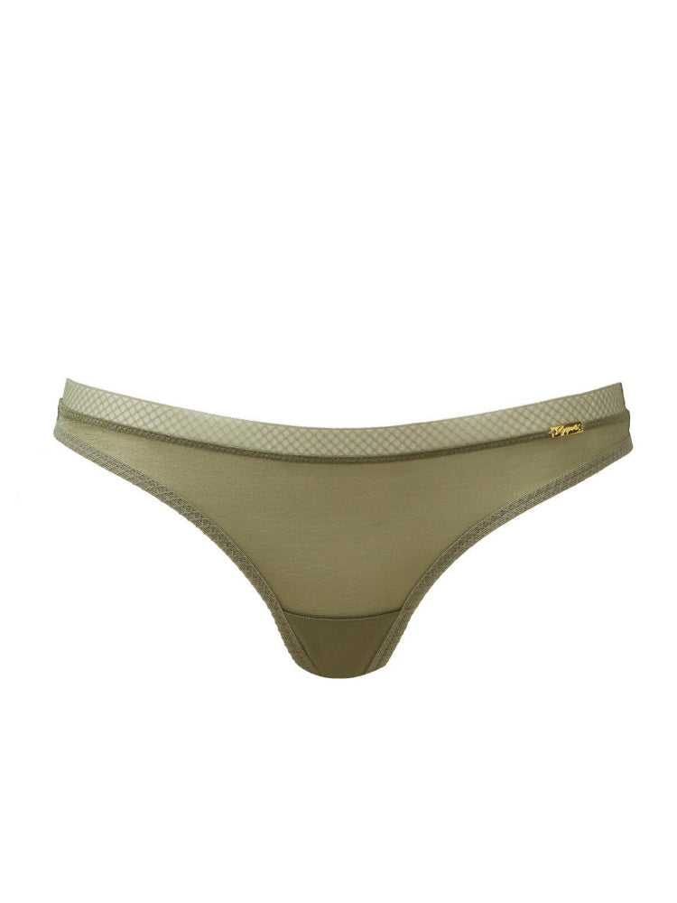 Green Mid Rise Thong
