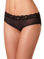 Black Mid Rise Short Knickers