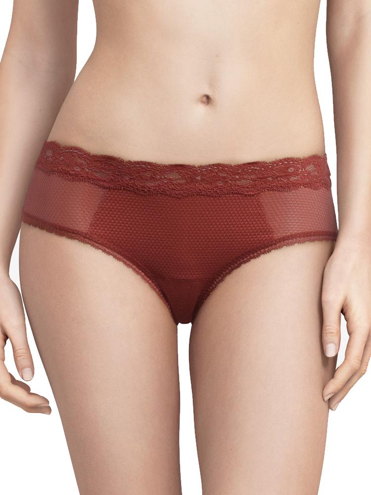 Red Mid Rise Short Knickers