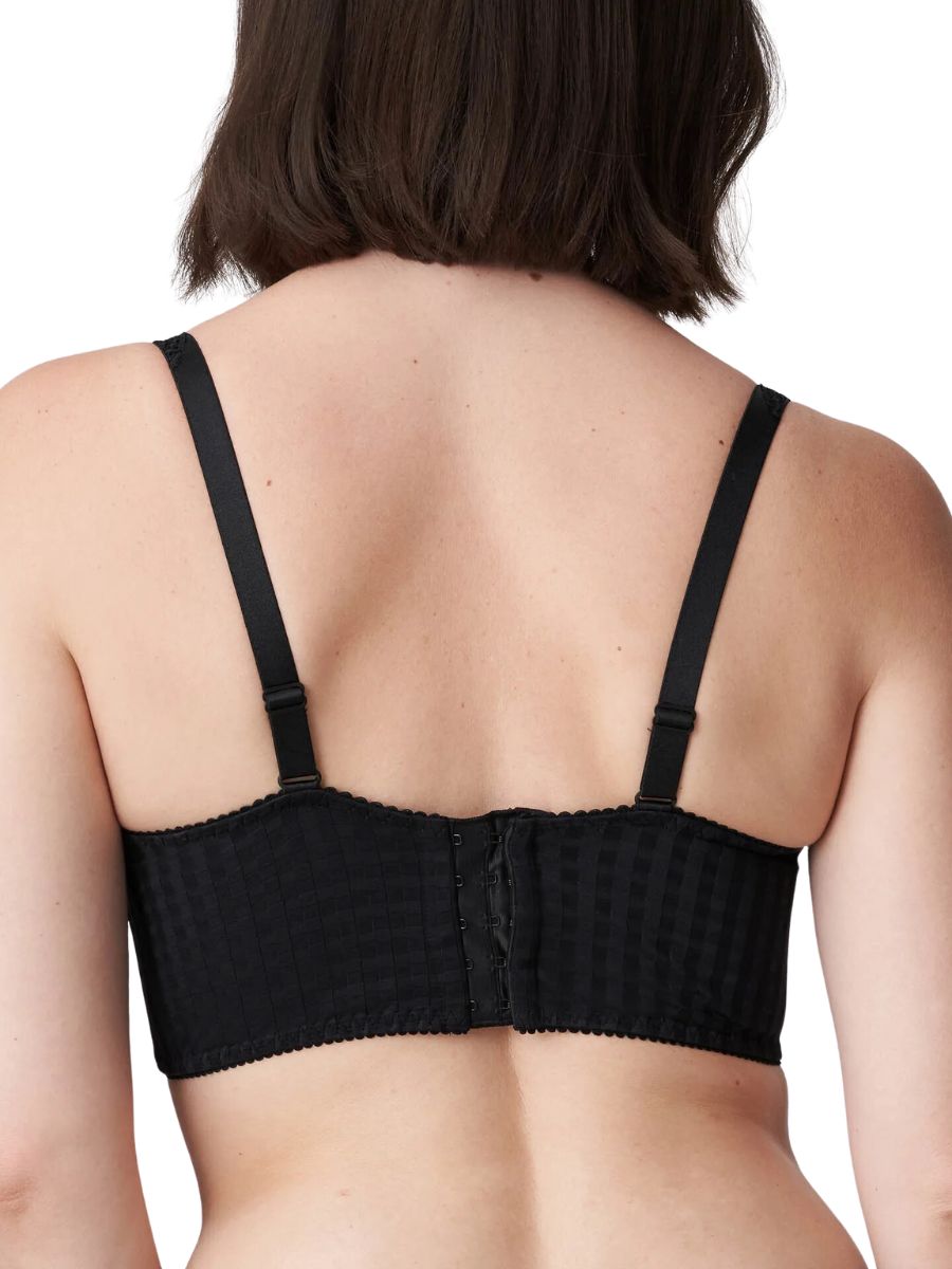primadonna madison plunge longline bra black