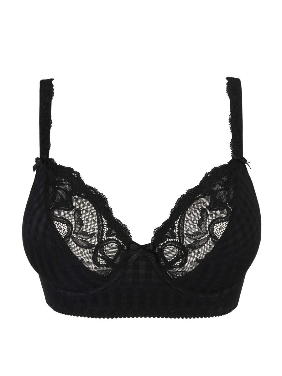 primadonna madison plunge longline bra black
