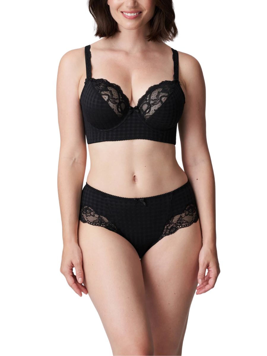 primadonna madison plunge longline bra black